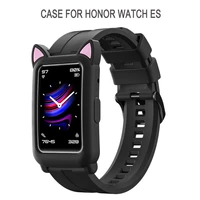 watch cover for honor watch es silicone case cute cartoon scratch resistant watch es cat earmuffs case gift watch accessories