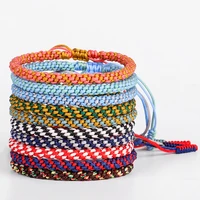 traditional tibetan buddhist bracelet handmade love lucky charm braceletbangle for women men woven rope knots amulet bracelet