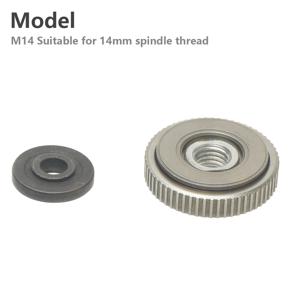 

2pcs Pressure Plate Top Bottom Durable Replacement Parts Nut Quick Release Clamping M14 Thread Metal Angle Grinder Self Locking