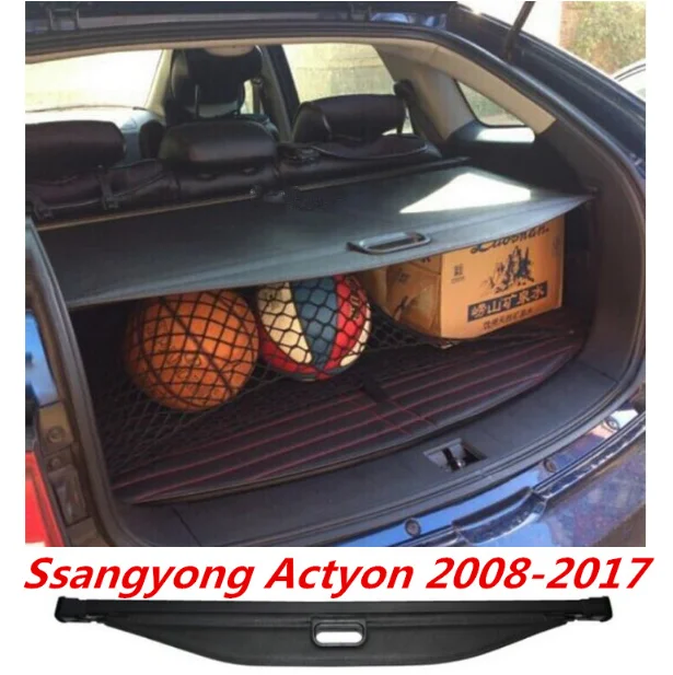 

Car Rear Trunk Security Shield Cargo Cover High Qualit Auto Accessories For Ssangyong Actyon 2008-2017
