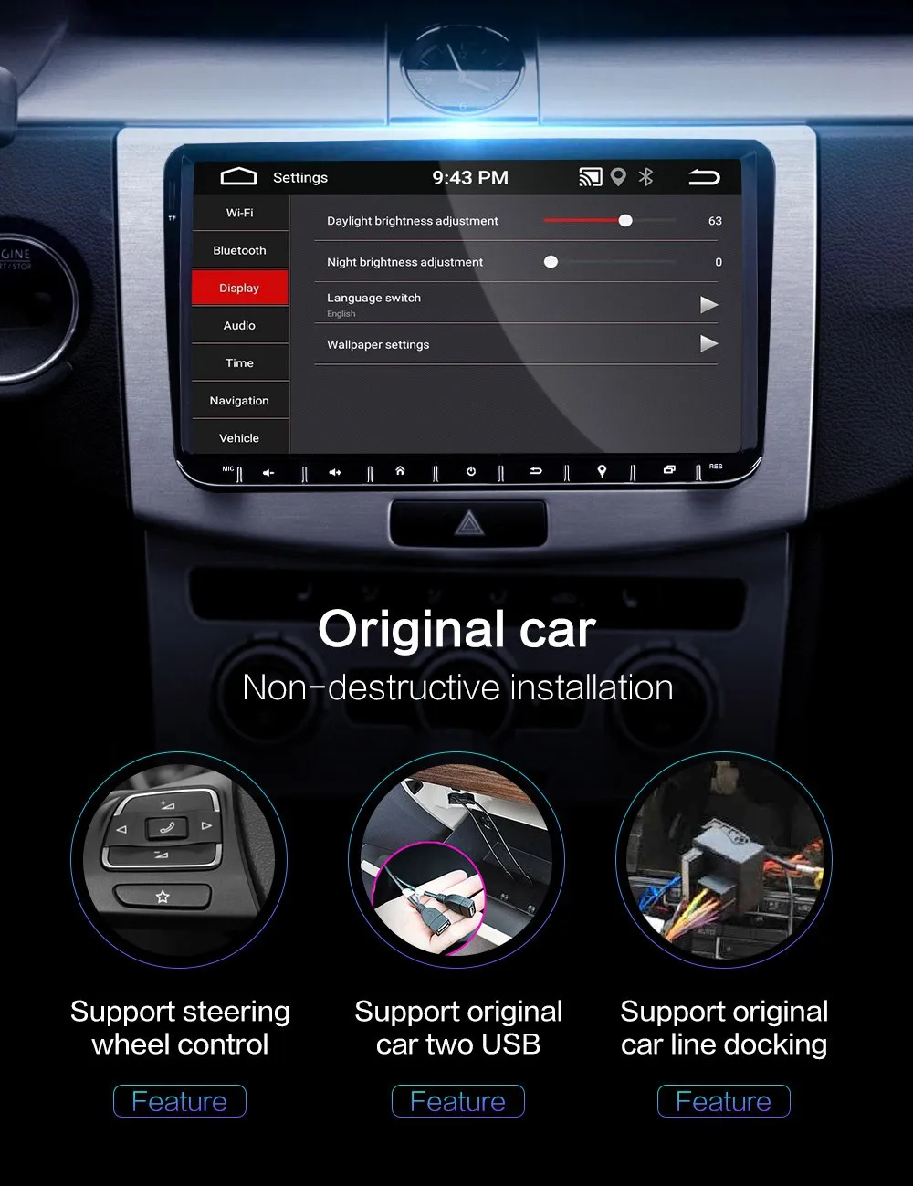 Android 9,0 2Din для VW/Volkswagen/Golf/Polo/Tiguan/Passat/b7/b6/leon/Skoda/Octavia автомобильный Радио gps 2 DIN Автомобильный мультимедийный плеер