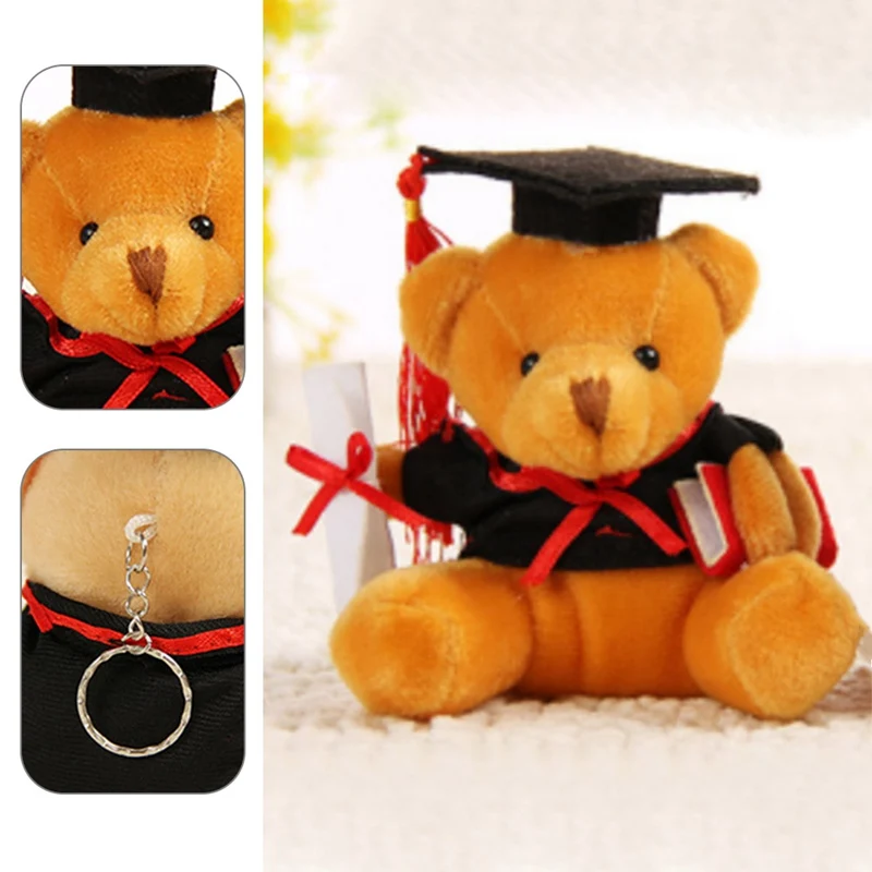 

9cm Lovely Dr. Bear Plush Toy For Children Stuffed Soft Kawaii Teddy Bear Animal Dolls Graduation Gifts For Kids Girls Boy