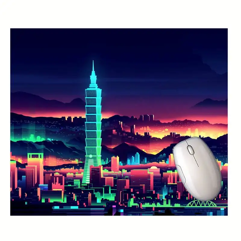 

City views New York Moscow Tokyo Dubai DIY Gaming mousepad Mouse pad Desk Game Office work Small Mat Non-slip Laptop Cushion