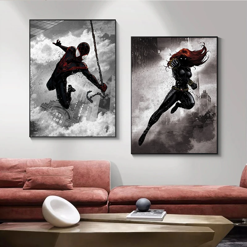 Картина на холсте Marvel Мстители супергерой Человек-паук плакаты принты Железного