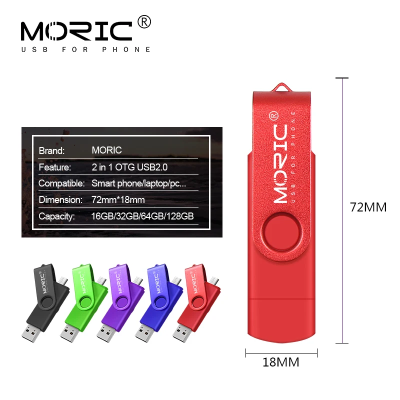 

Moric OTG 2.0 usb flash drive 64G 32G 16G 8G 4G pen drive Thumb drives memory stick android otg usb key free shipping