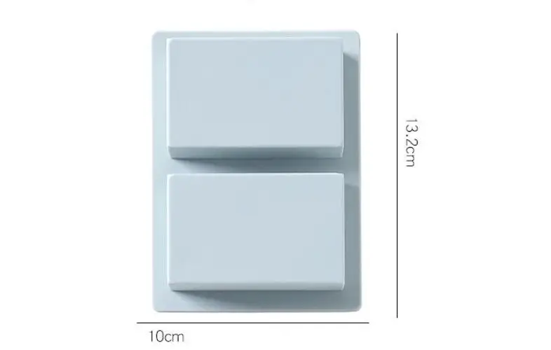 Прямоугольник 2 полости простые базовые силиконовая форма для мыла DIY ручной