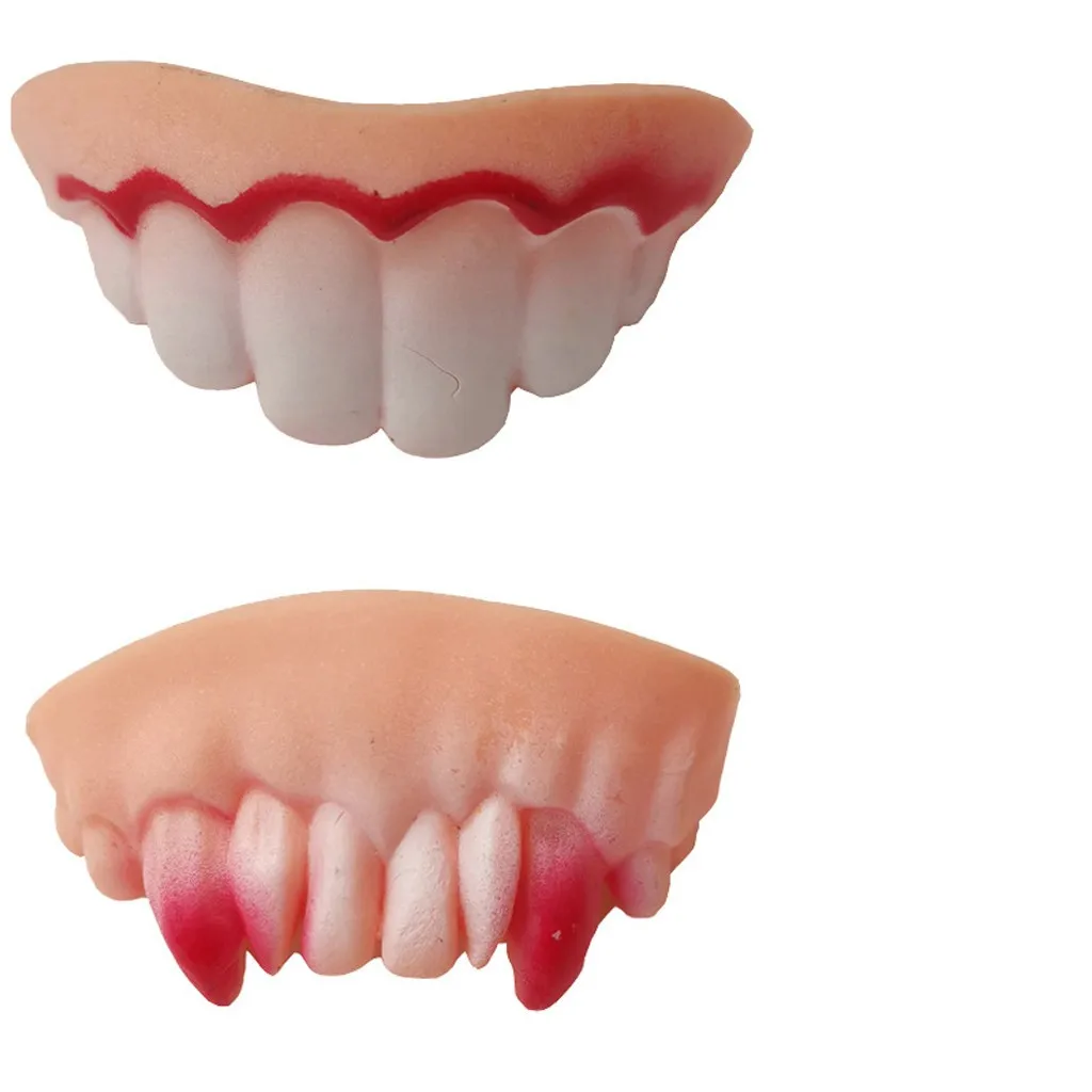 

10PCS Halloween Funny Fake Teeth Thriller Prank Party Children Adult Ugly Tooth Decay Tricks Cosplay Interactive Toy Gifts Jouet