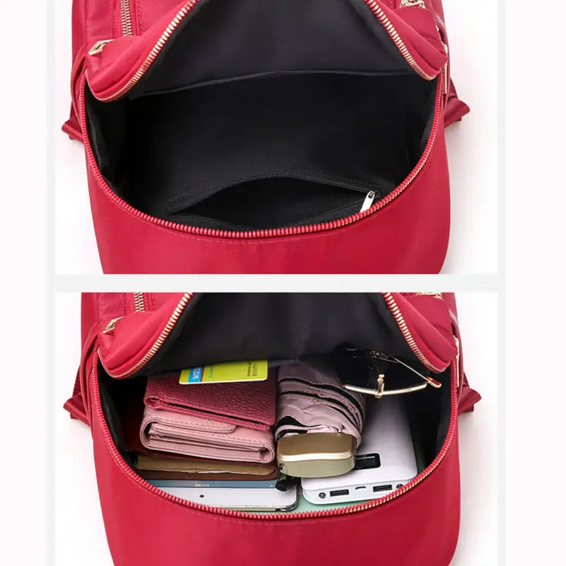 Женский кожаный рюкзак нейлоновый Противоугонный школьный на плечо дорожная