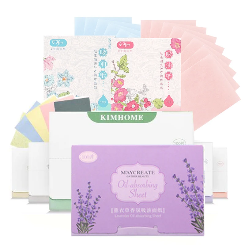 

200/300/400Sheet Portable Oil Absorbent Paper Face Clean Wipes Remove Oil Blotting Sheet Green Tea Oily Face Blotting Paper