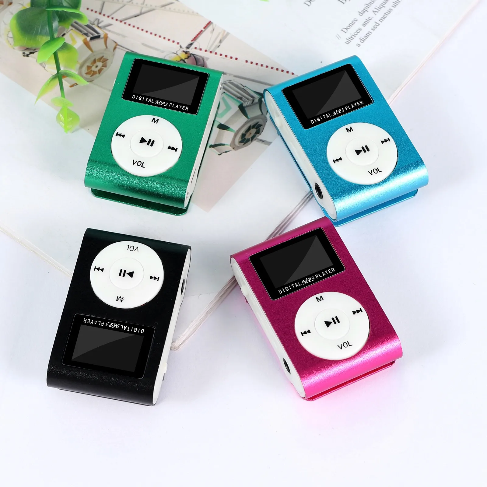 

Mini MP3 player Portable Clip MP3 Music Player Support 32GB Micro SD TF Card LCD screen Fashion Sport Music Player Walkman J18