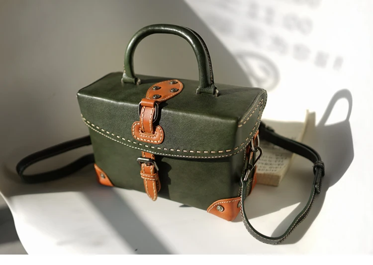 Ручная работа оригинальная натуральная воловья кожа маленькая сумка для