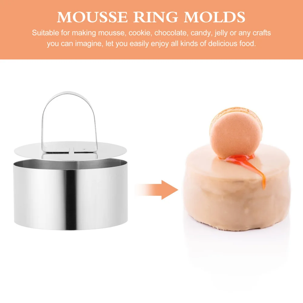 

8Pcs Round Biscuit Cookie Molds Stainless Steel Chic Mousse Rings Baking Tools