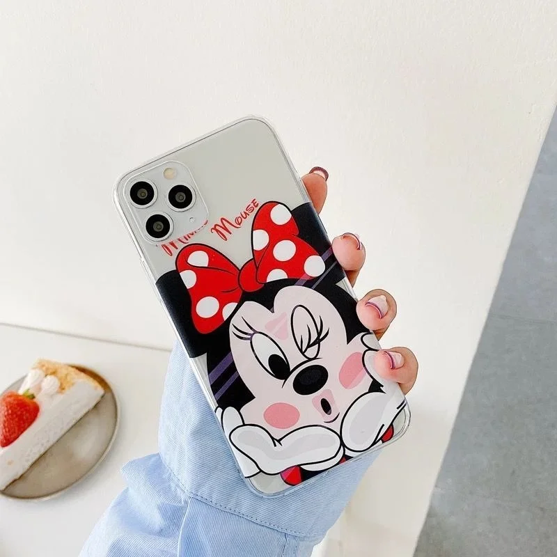 Чехол для телефона прозрачный из ТПУ с изображением Диснея Микки и Минни iPhone 13 12
