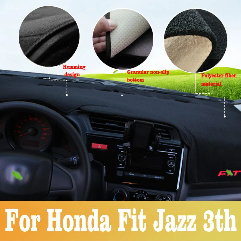 Для Honda Fit Jazz 3th 2014 2015 2016 2017 2018 приборной панели автомобиля крышка коврики колодки