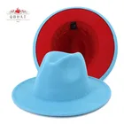 Шляпа фетровая Женская, двусторонняя, шерстяная, в стиле пэчворк