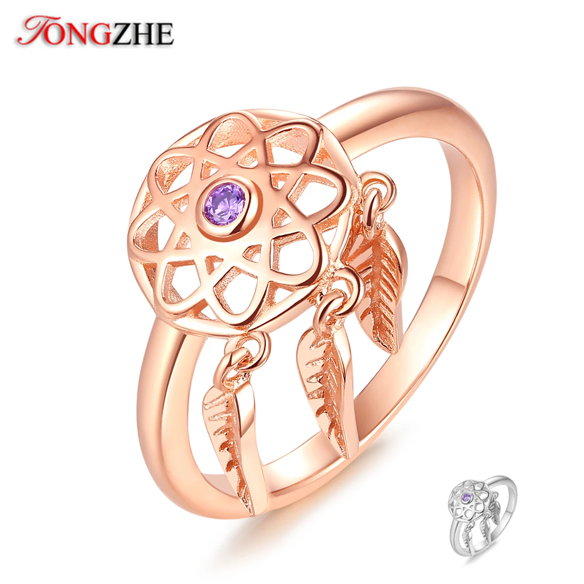 Женское кольцо в виде Ловца снов TONGZHE из стерлингового серебра 925 пробы с