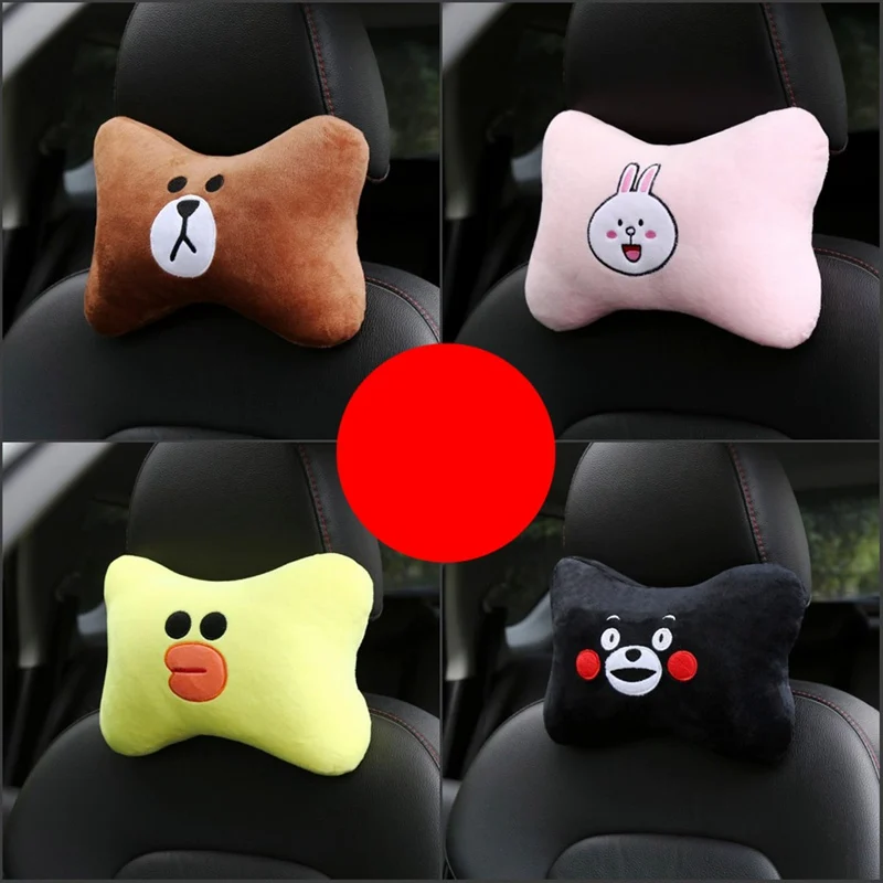

Universal Cute Headrest Pillow Car Neck Rest Pillow Auto Safety Seat Rest Support Pillows Cotton Car Neck Pillow Decoration