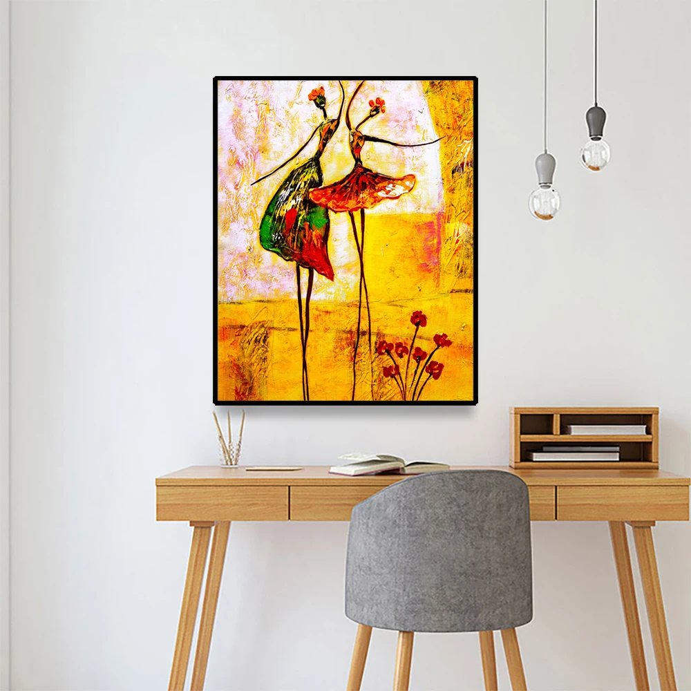 Wall Pictures For Living Room Dancing Girs Picture PosterCanvas Painting Calligraphy Posters And Prints Home Art Decorate | Дом и сад