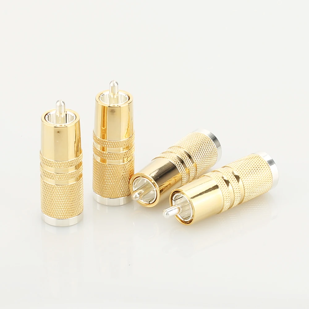 4 шт./лот 8 мм RCA с родиевым покрытием электрическая вилка маленьким отверстием для
