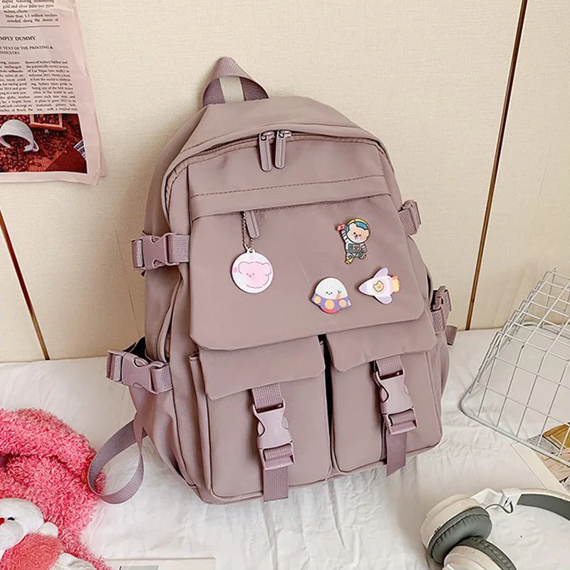 Модный женский рюкзак Harajuku, дорожные сумки на плечо, школьный рюкзак для колледжа, милый женский рюкзак для девочек-подростков