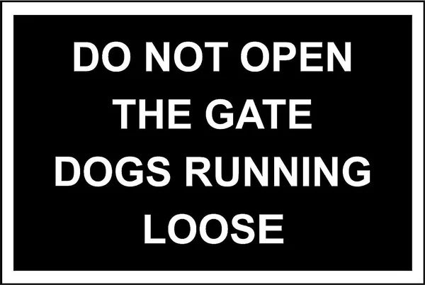 

Do Not Open The Gate Dogs Running Loose Retro tin sign nostalgic ornament metal poster garage art deco bar cafe shop