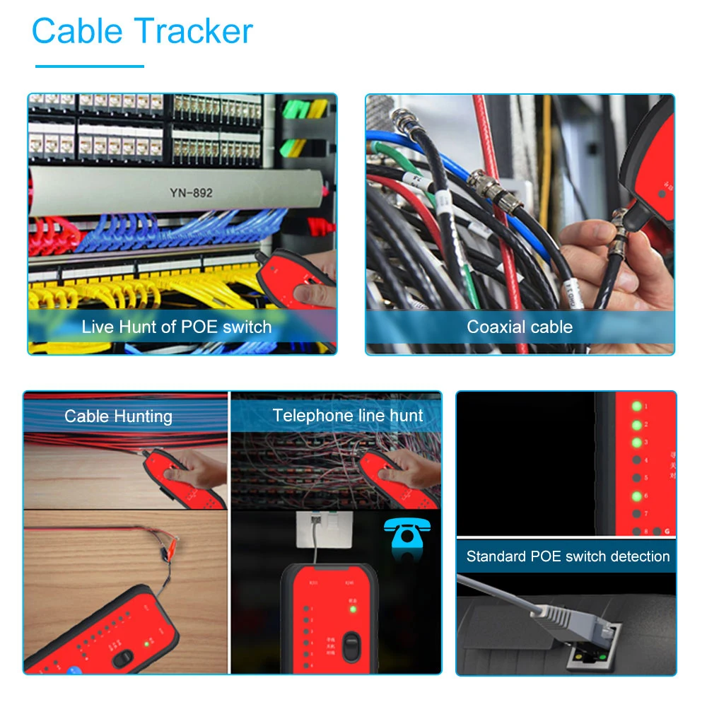 Lan Сетевой провод трекер кабельный тестер RJ45 детектор линия Finder телефонный Tracer