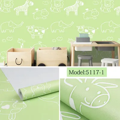 6 DIY ПВХ мультфильм самоклеющиеся обои гостиная спальня ТВ Задняя Детская комната мальчик девочка водонепроницаемые настенные стикеры на обои - Цвет: 6