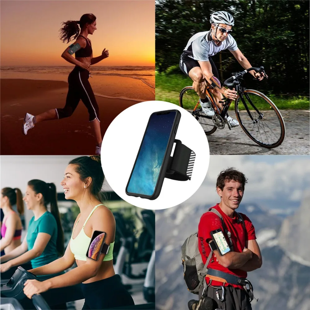 Чехол для бега с ремешком на руку iPhone Xs Max XR 8 7 SE2020 быстросъемный ключ походов езды