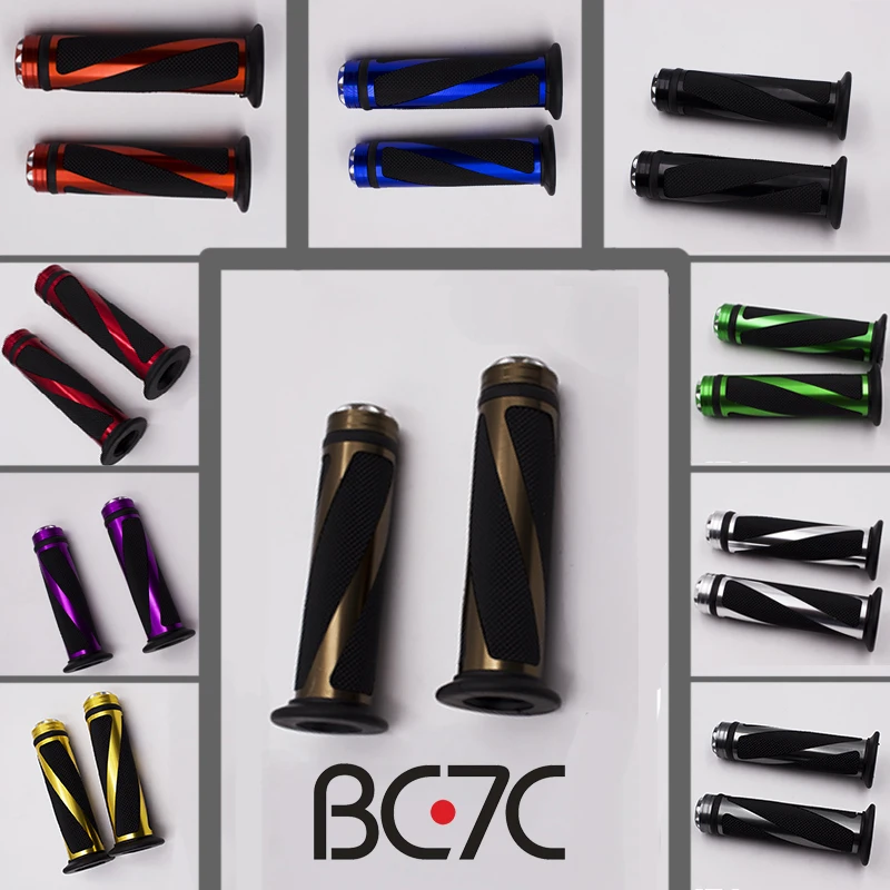 Набор ручек для мотоцикла черные резиновые алюминиевые противоскользящие