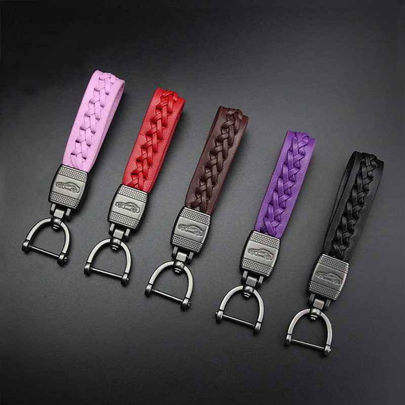 Высококачественные ручные плетеные брелки из натуральной кожи мужская и женская