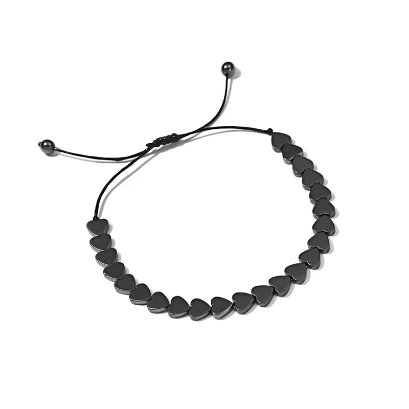 

Weight Loss Therapy Bracelet For Men Women 6mm Black Hematite Black Stone Beads Stretch Health Care Bracelet Jewelry Gift 2021