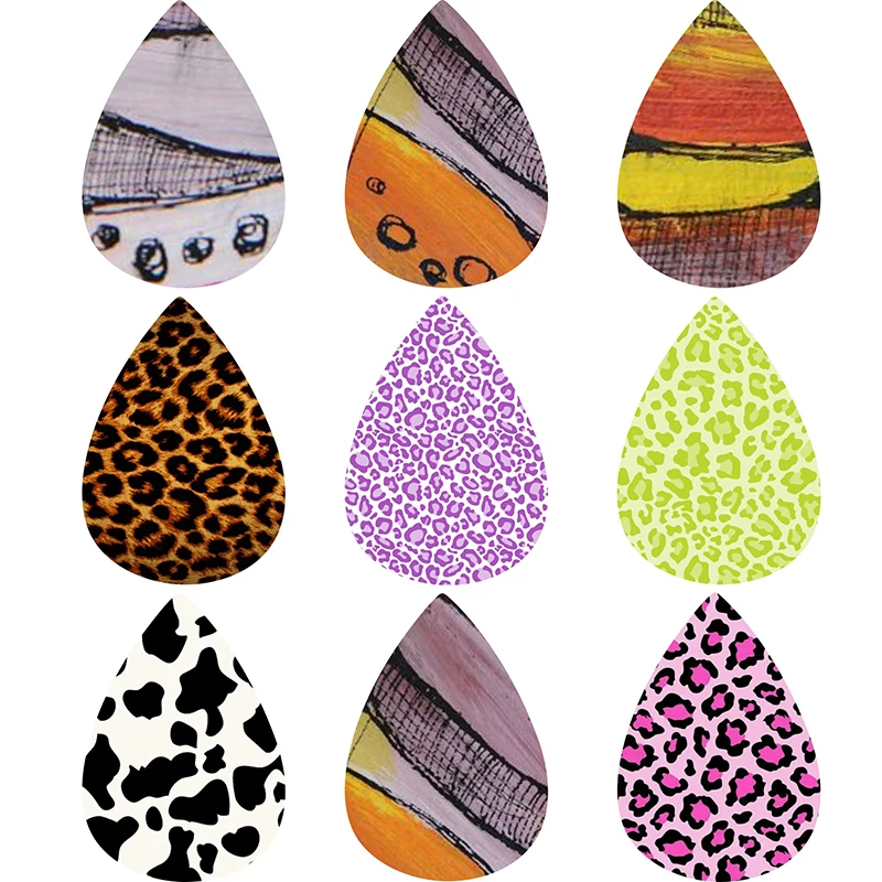36 шт./18 пар в партии модные серьги личности леопарда розовая сатиновая юбка
