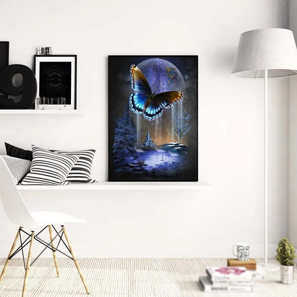 

Diamond Painting Cross Stitch Pattern 5D Diamond Embroidery "Butterfly starry sky hand" Home Decor DIY diamond Art