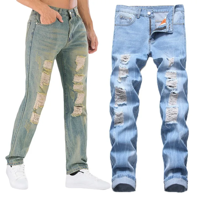 Ковбойские винтажные синие мужские Джинсы Новое поступление 2020 модные