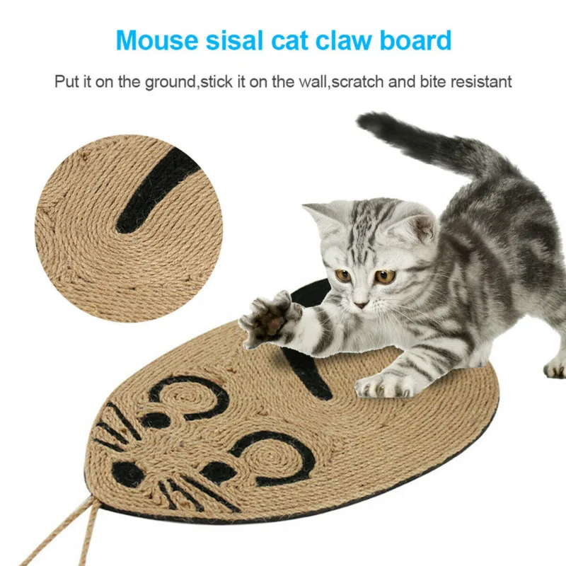 

Funny Mouse Shaped Cat Scratch Pad Cat Scratching Post Mat For Furniture Foot Chair Protector Pad Table Legs Carpets Protector