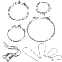 50 100pcs stainless steel hypoallergenic earring hooks fish earwire earrings clasps earring hoops wires for jewelry making