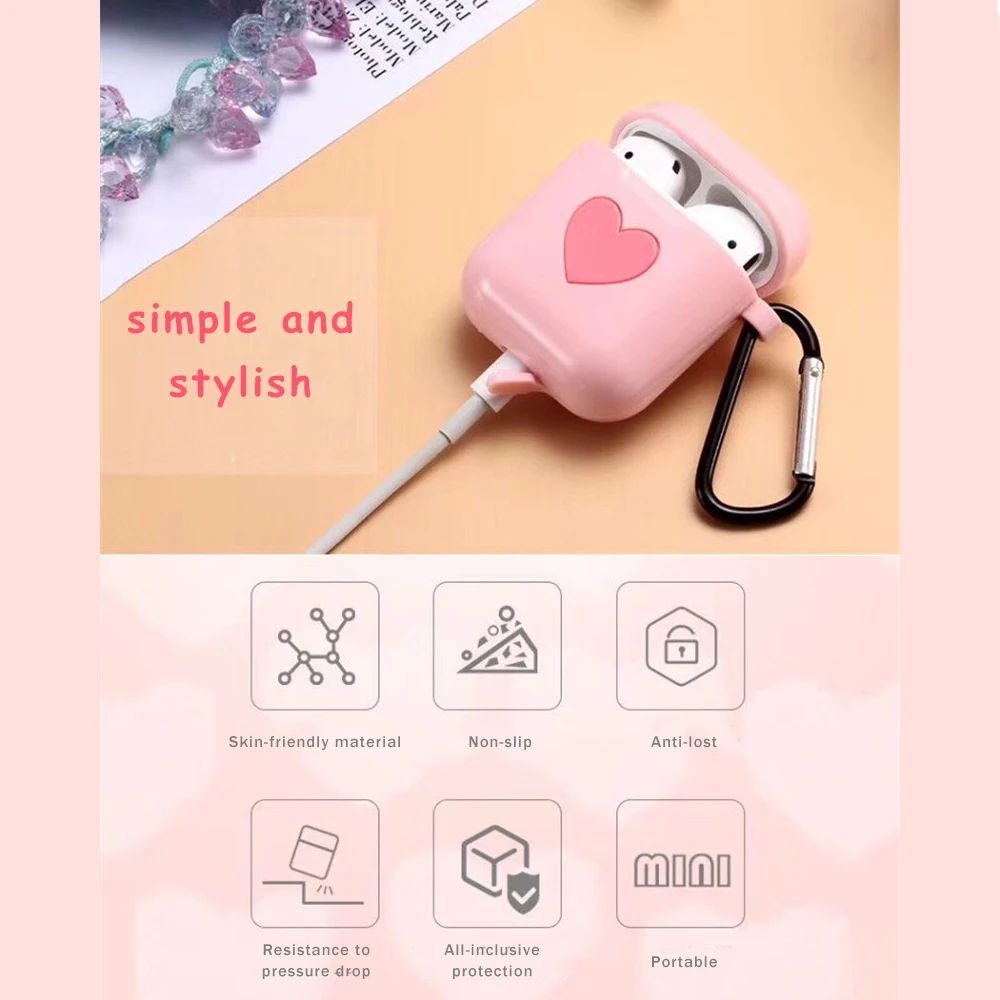 

TPU Case for Air pod 2 1 Cute Protective Cover For Air Pods Case Charging Box