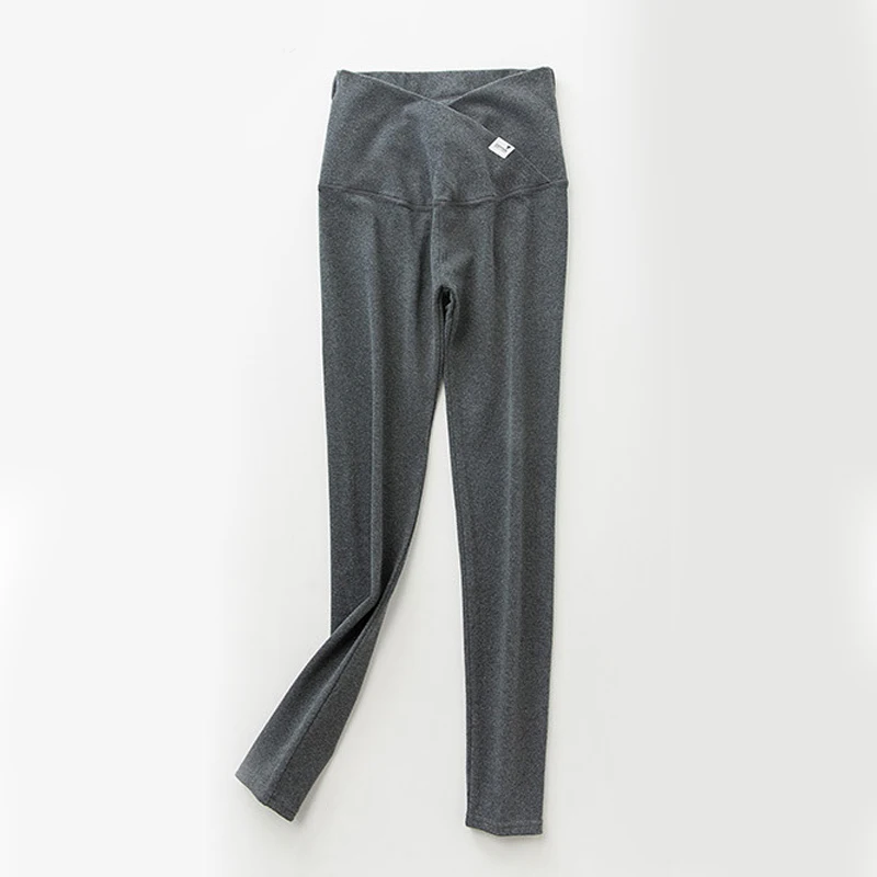 Dark Grey Осенне-зимняя хлопковая одежда для беременных, женские штаны для беременных, леггинсы, Одежда для беременных, M-XL - Цвет: Dark Grey