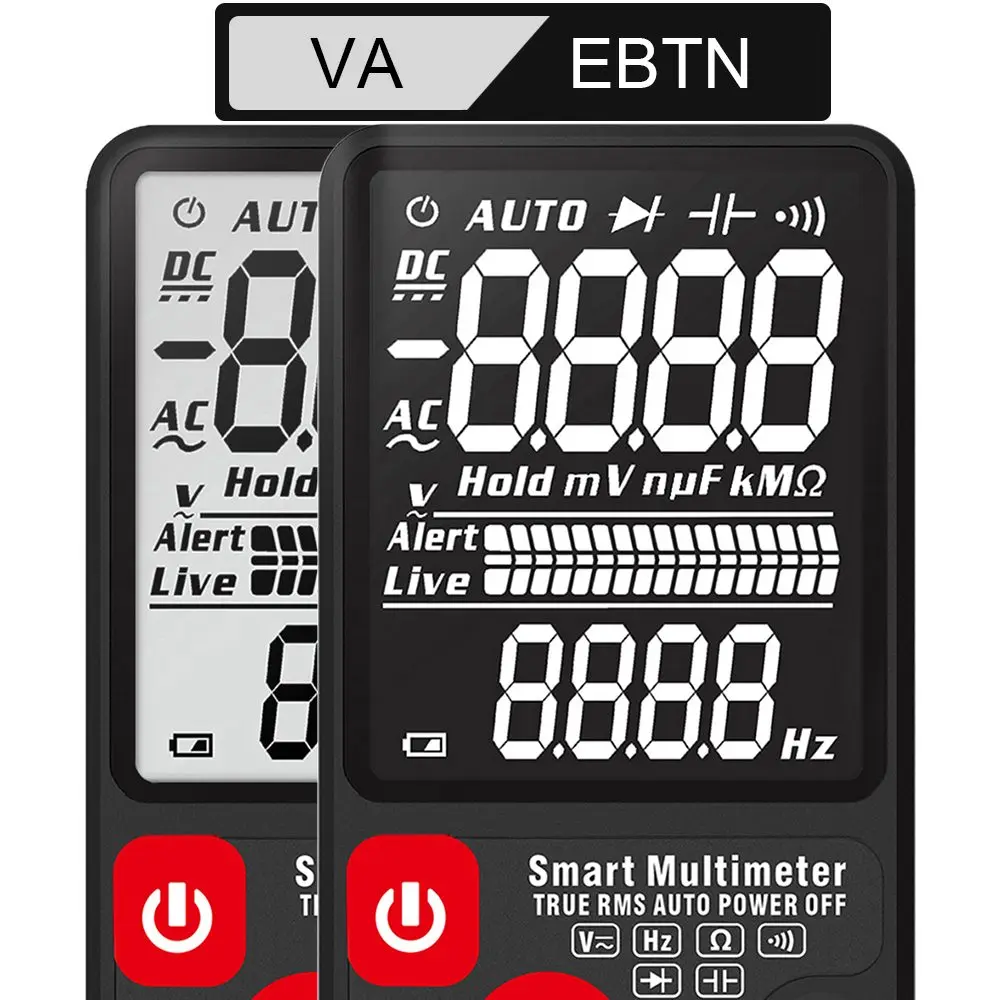 ADMS9S9C мультиметр ультратонкий портативный цифровой тестер большой ЖК дисплей 3