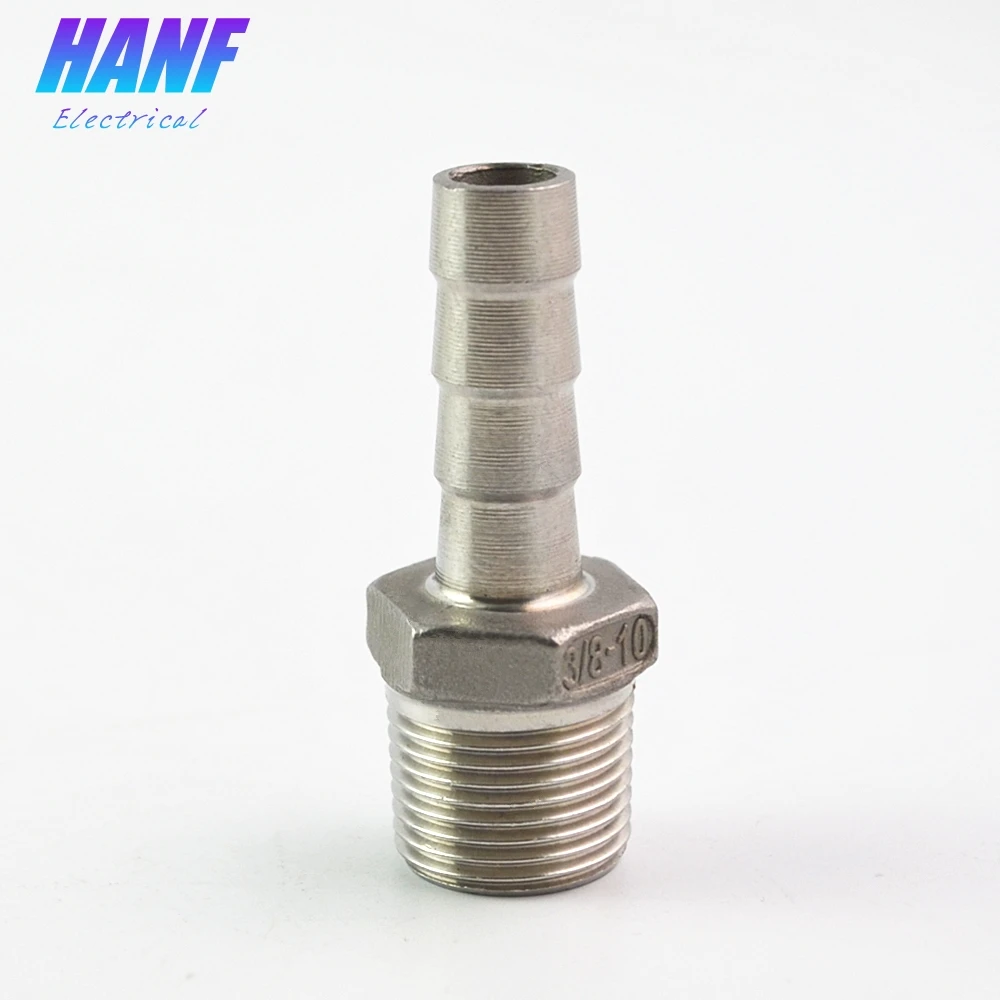 Штуцер для труб из нержавеющей стали 3/8 &quot 1 шт. 304 хвостовый разъем шлангов 10 мм