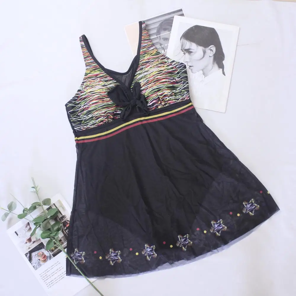 Женский цельный купальник пуш-ап большого размера плюс юбка монокини XXXXXL 2020 |