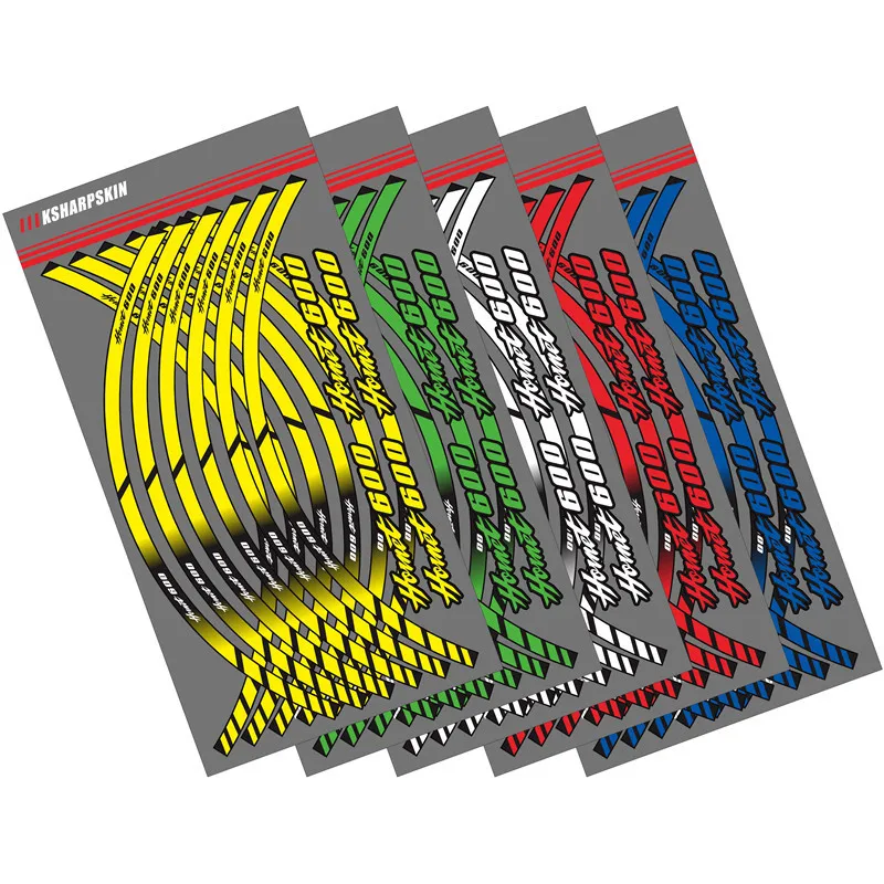 12 X Толстые края внешний обод наклейка полоса колесные наклейки для HONDA HORNET 600