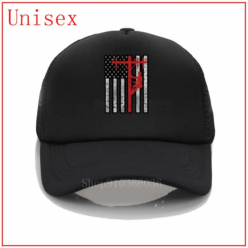 american lineman hats mens hat baseball for women cross ponytail caps Gorras Cap trucker men | Аксессуары для одежды