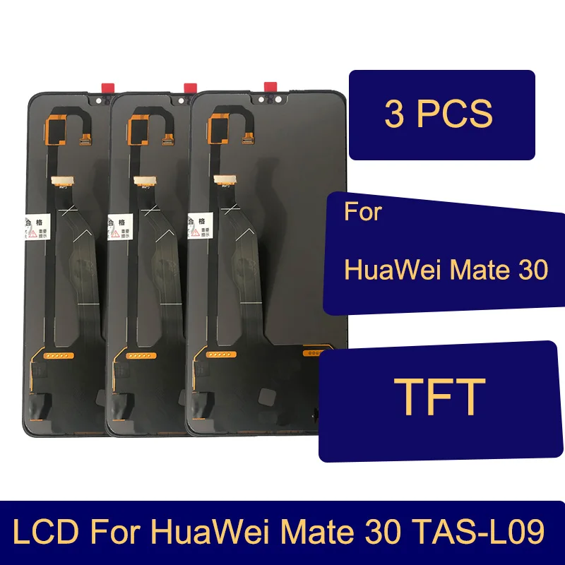 

Wholesale 3 Piece For Huawei Mate 30 LCD Display Digitizer Assembly Replacement Part For Huawei Mate 30 Display TAS-L29 TAS-AL00