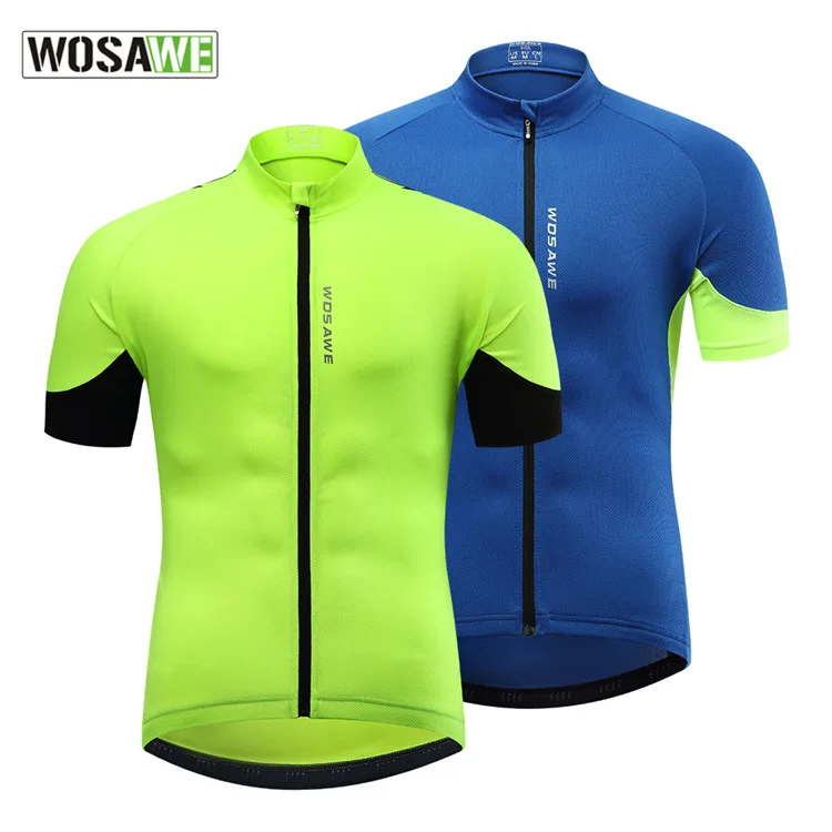 

WOSAWE Summer Men's Cycling Jersey Short Sleeve 2021 Pro Team Quick Dry Breathable Road Bike Bicycle Shirt Clothing Top Jerseys