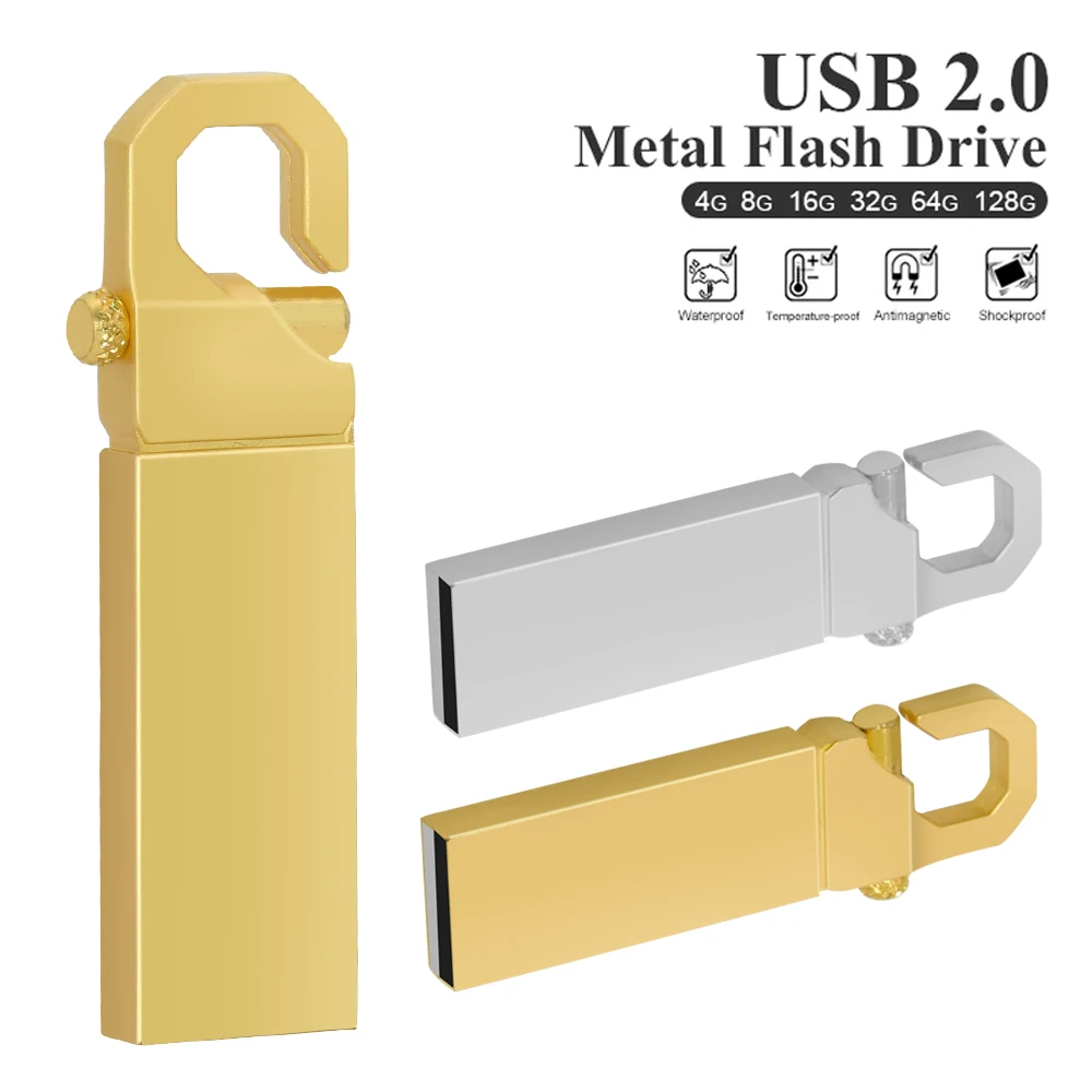 

Usb 2,0 металлический флеш-накопитель, 4 ГБ, 8 ГБ, 16 ГБ, 32 ГБ, 64 ГБ, 128 ГБ