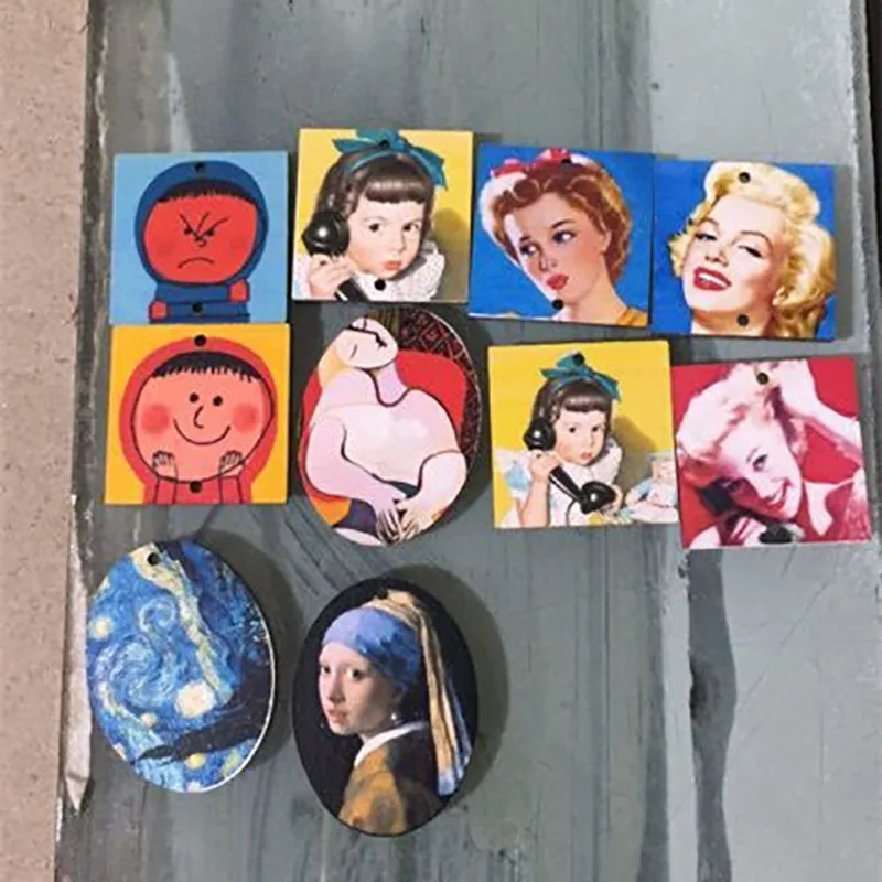 10 шт. аксессуары ручной работы серьги для женщин Ренессанс картины овальные