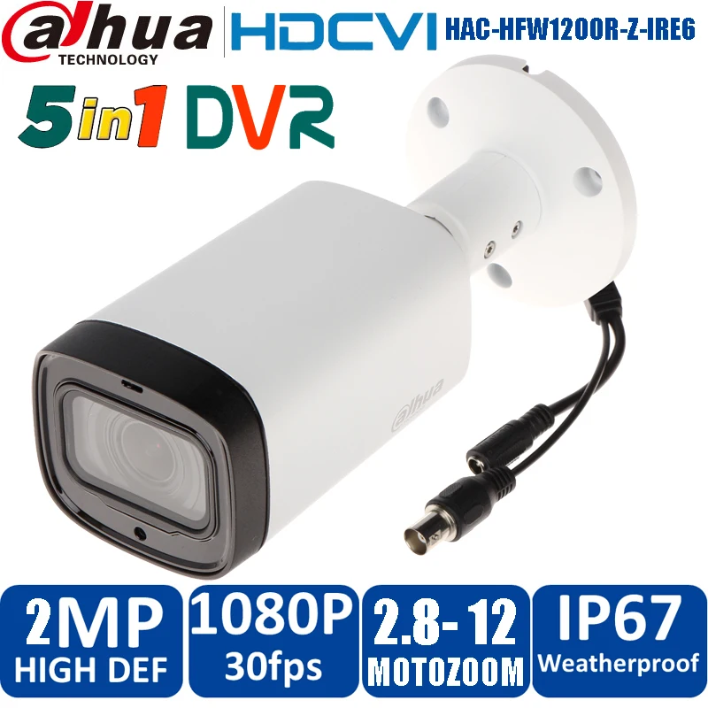 Dahua 2MP HAC-HFW1200R-Z-IRE6-S4 2MP HDCVI IR Bullet Camera  Max 30fps  1080P Max. IR length 60m, Smart IR