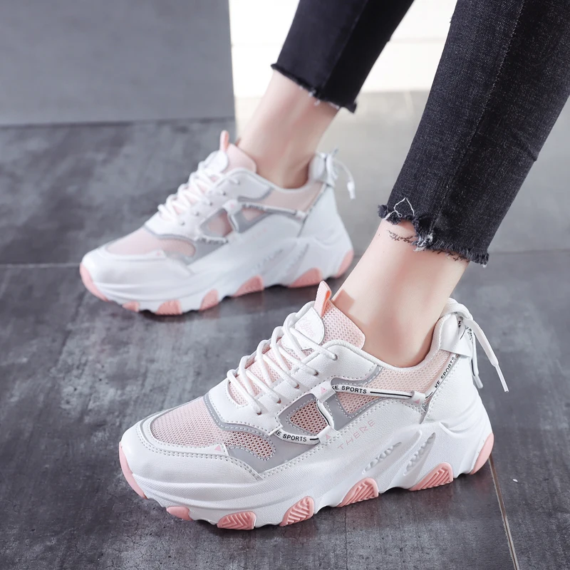 

Summer Women Shoes Hollow Mesh Casual Sports Shoes Fashion Wild Zapatos De Mujer Breathable Muffin Thick Bottom Old Shoes Women