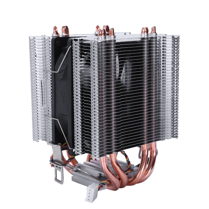 4 тепловых трубы LANSHUO провода без светильник один вентилятор радиатор для ЦП и 1